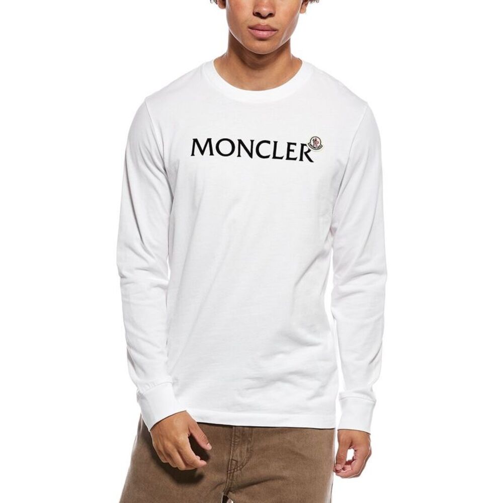 Moncler Mens  Logo Shirt, White
